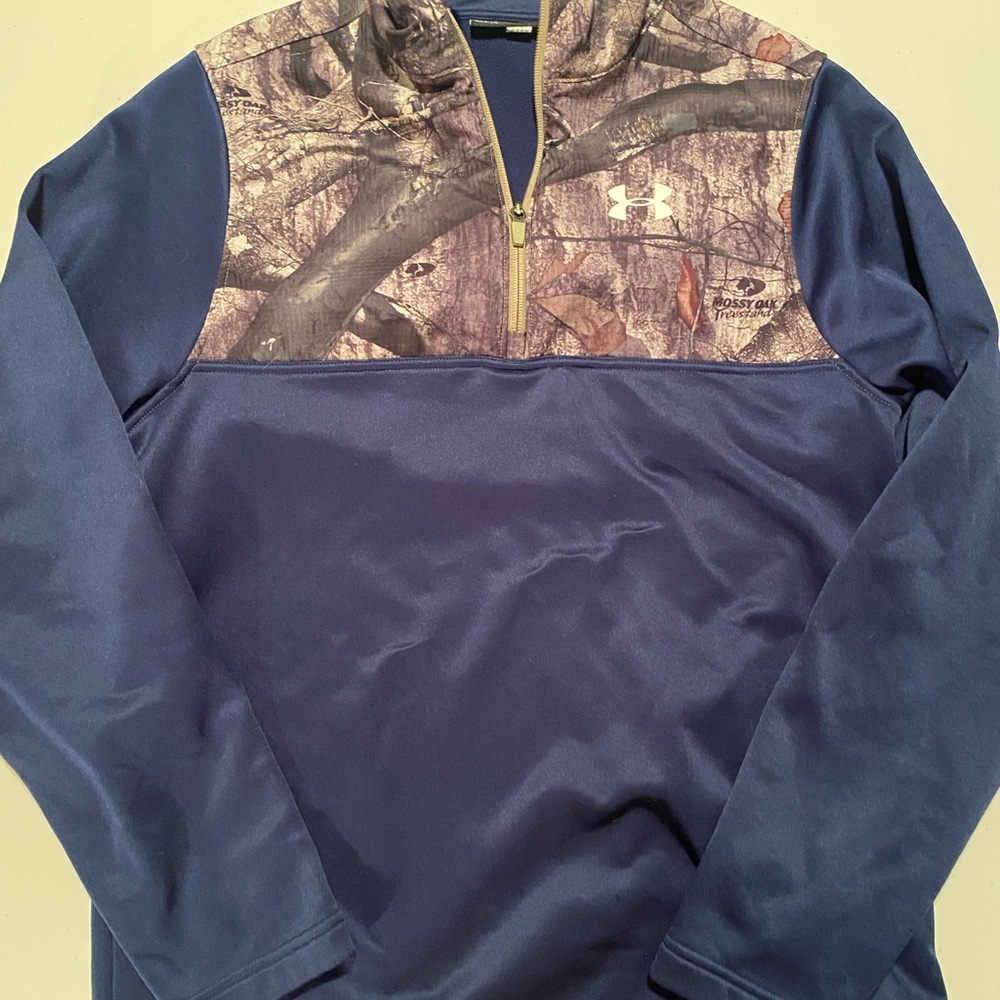 Under Armour Navy and Camo Half-Zip Pullover